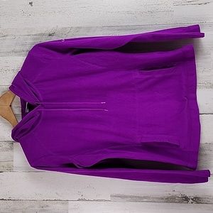 Columbia purple magenta soft fleece pullover popover long sleeve top Size Medium